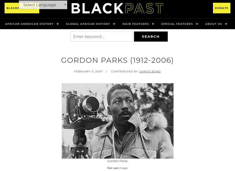Black Past: Gordon Parts Handout Black Past: Gordon Parts Handout