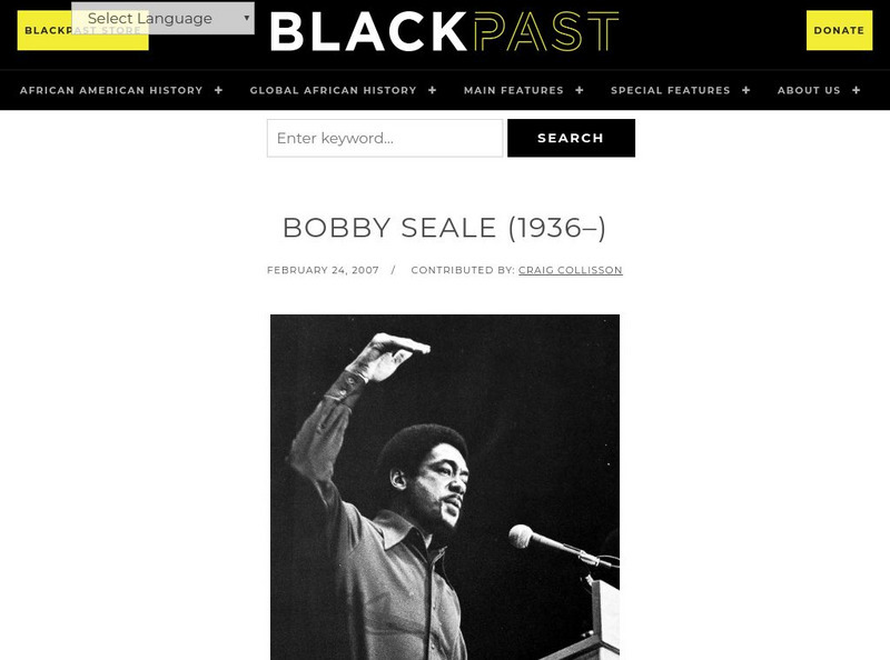 Black Past: Seale, Bobby Handout Black Past: Seale, Bobby Handout