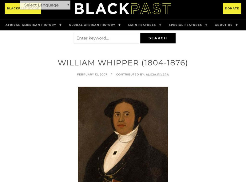 Black Past: Whipper, William Handout Black Past: Whipper, William Handout