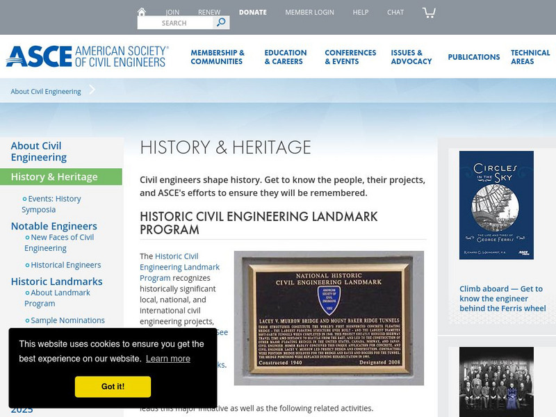 Asce: History & Heritage of Civil Engineering Website Asce: History & Heritage of Civil Engineering Website