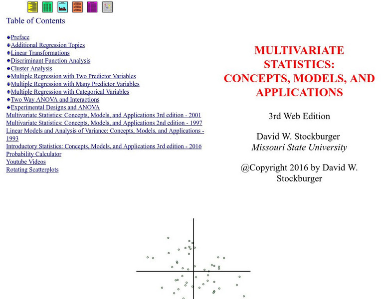 Missouri State U.: Multivariate Statistics: Concepts, Models, and Applications eBook Missouri State U.: Multivariate Statistics: Concepts, Models, and Applications eBook