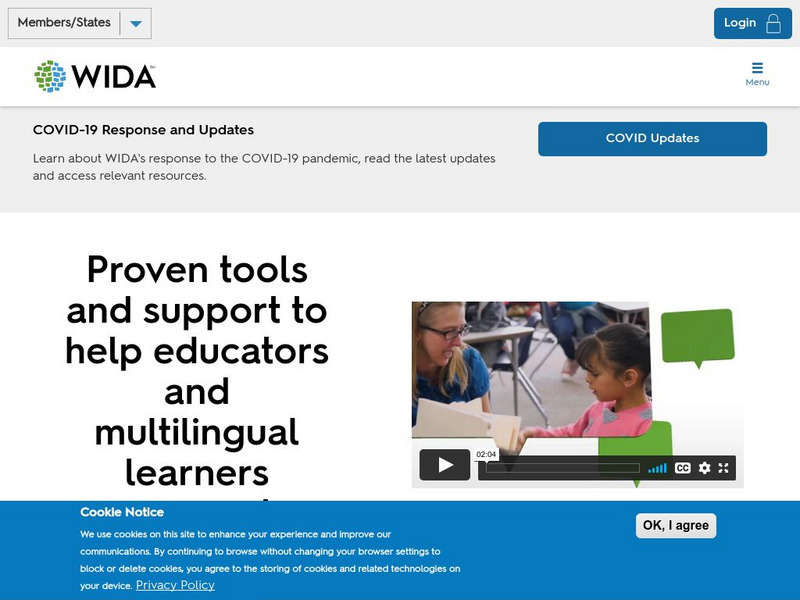 Wida (World Class Instructional Design and Assessment) Website Wida (World Class Instructional Design and Assessment) Website