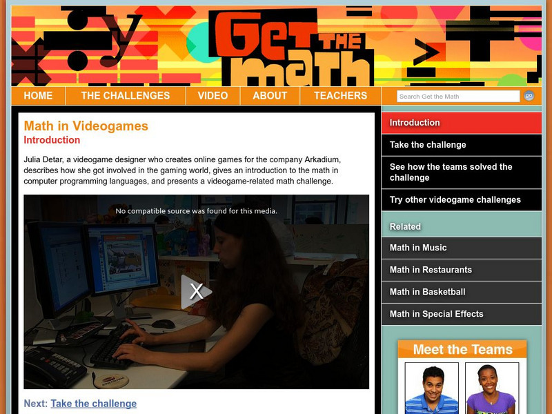Wnet: Thirteen: Get the Math: Get the Math in Videogames Introduction Instructional Video Wnet: Thirteen: Get the Math: Get the Math in Videogames Introduction Instructional Video