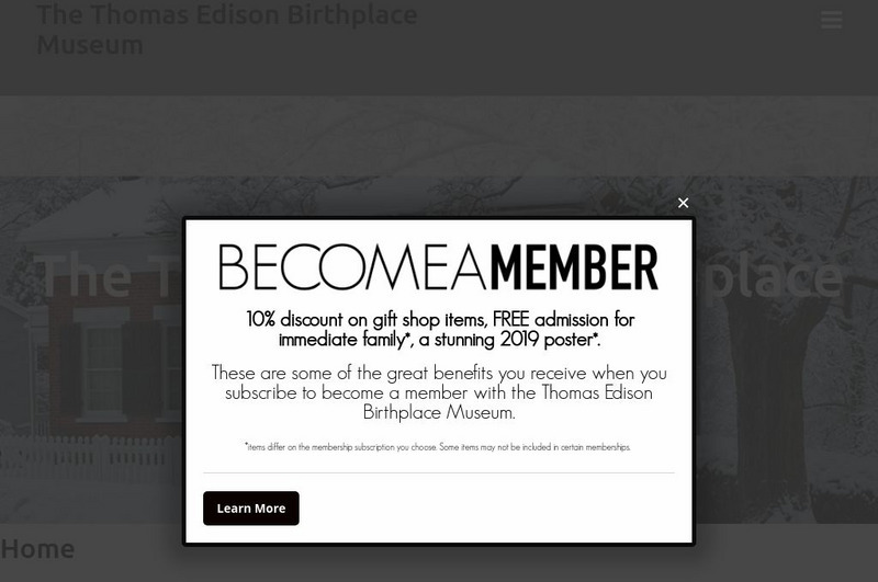 Edision Birthplace Museum: Birthplace of Edison Website Edision Birthplace Museum: Birthplace of Edison Website