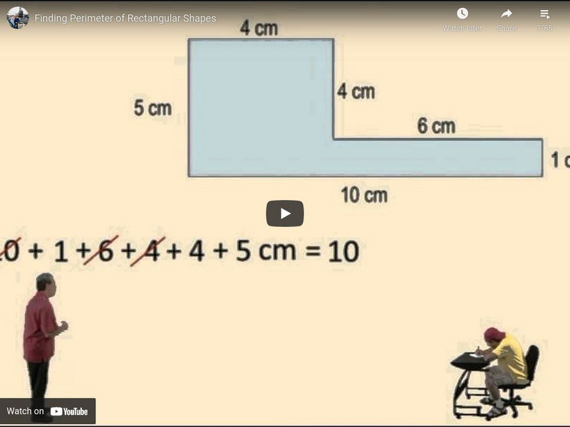 Algebra2go: Finding Perimeter of Rectangular Shapes Instructional Video