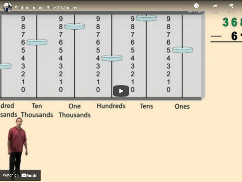 Algebra2go: Subtraction on a Base 10 Abacus Instructional Video Algebra2go: Subtraction on a Base 10 Abacus Instructional Video