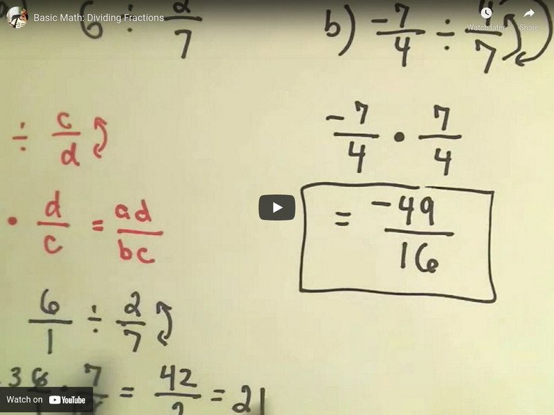 Patrick Jmt: Basic Math: Dividing Fractions Instructional Video Patrick Jmt: Basic Math: Dividing Fractions Instructional Video