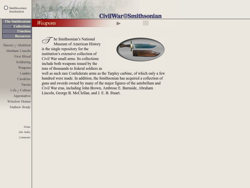 Civil War at Smithsonian: Weapons Website Civil War at Smithsonian: Weapons Website
