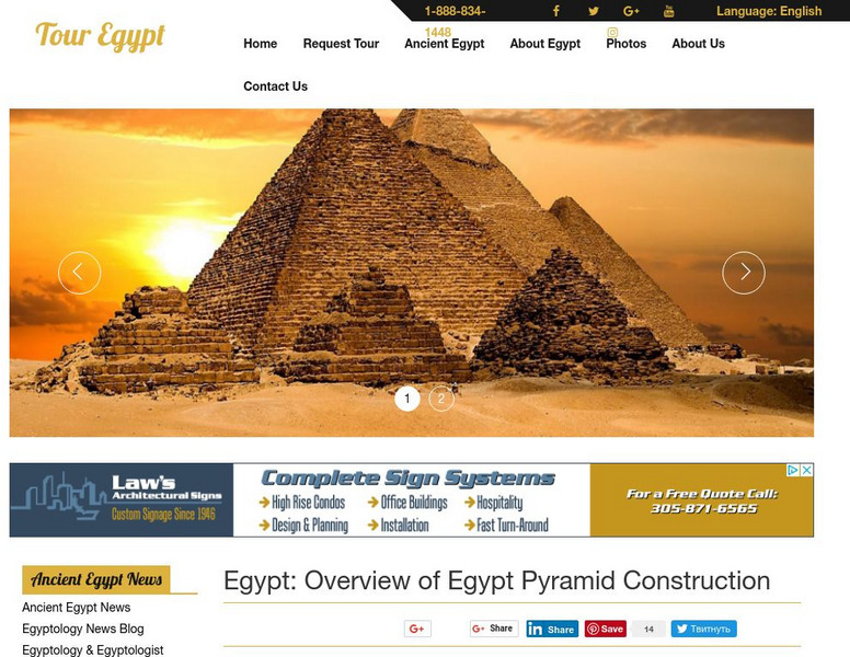 Tour Egypt: Overview of Pyramid Construction Handout Tour Egypt: Overview of Pyramid Construction Handout
