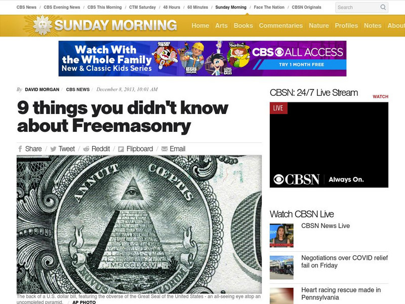 Cbs News: 9 Things You Didn't Know About Freemasonry Article