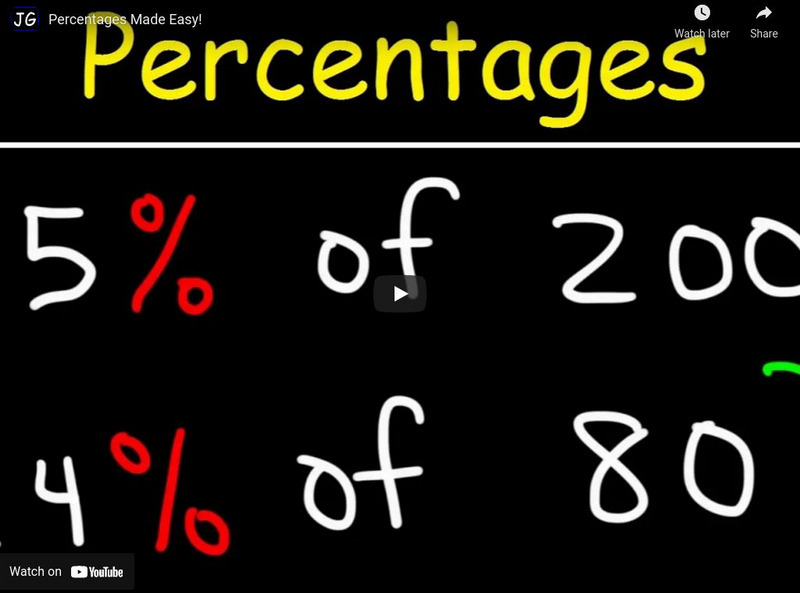 The Organic Chemistry Tutor: Percentages Made Easy Instructional Video