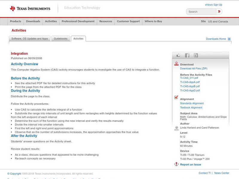 Texas Instruments: Integration Activity
