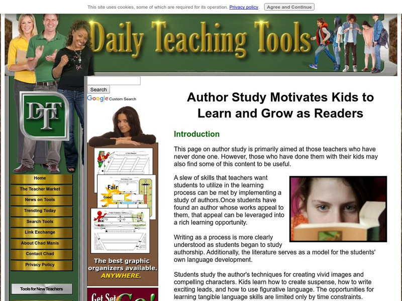 Daily Teaching Tools: Author Study Motivates Kids to Learn and Grow as Readers Lesson Plan Daily Teaching Tools: Author Study Motivates Kids to Learn and Grow as Readers Lesson Plan