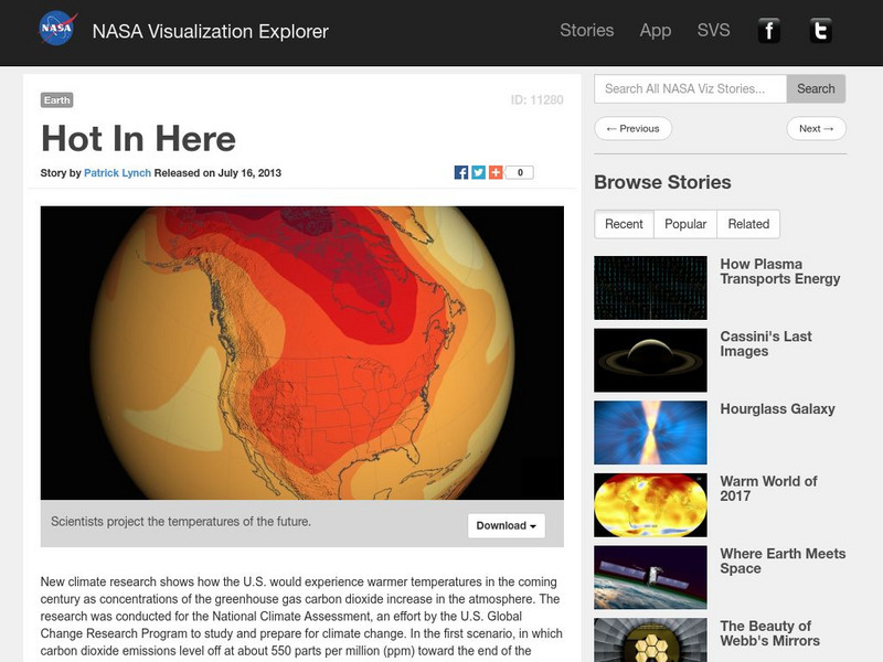 Nasa Visualization Explorer: Hot in Here Unit Plan Nasa Visualization Explorer: Hot in Here Unit Plan