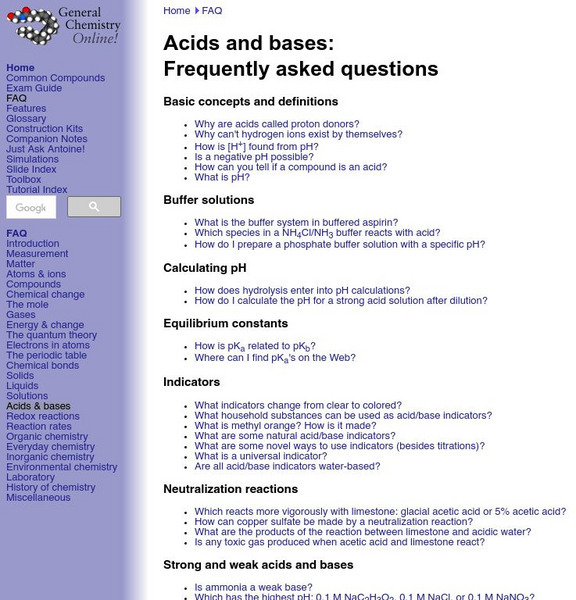 General Chemistry Online: Faq: Acids and Bases Website General Chemistry Online: Faq: Acids and Bases Website