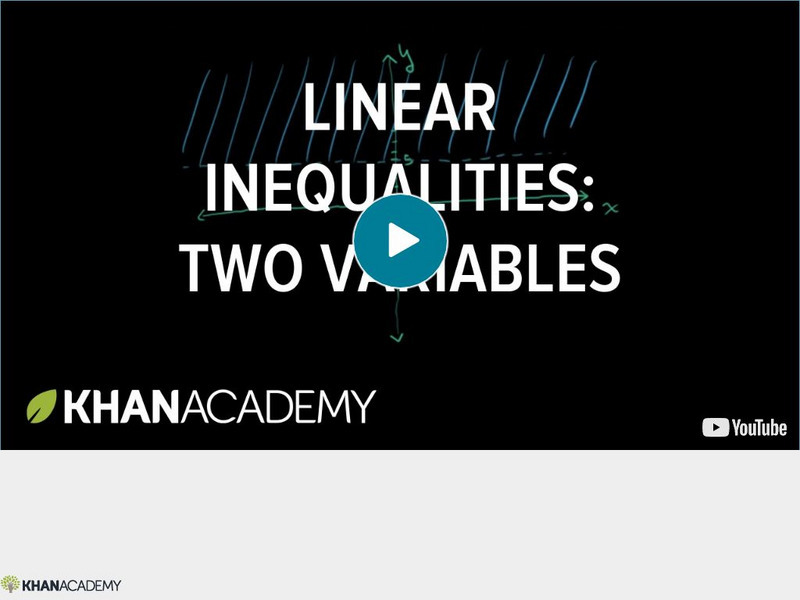 Khan Academy: Solving and Graphing Linear Inequalities in Two Variables 1 Instructional Video Khan Academy: Solving and Graphing Linear Inequalities in Two Variables 1 Instructional Video
