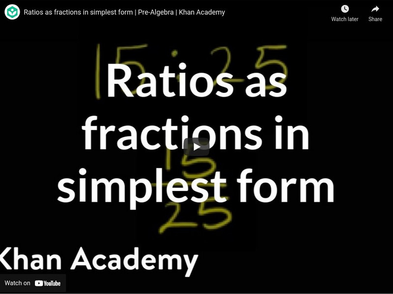 Khan Academy Ratios And Proportions