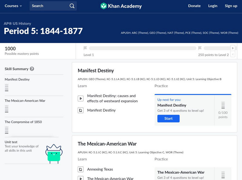 Khan Academy: Ap Us History Period 5: 1844 1877 Study Guide Khan Academy: Ap Us History Period 5: 1844 1877 Study Guide