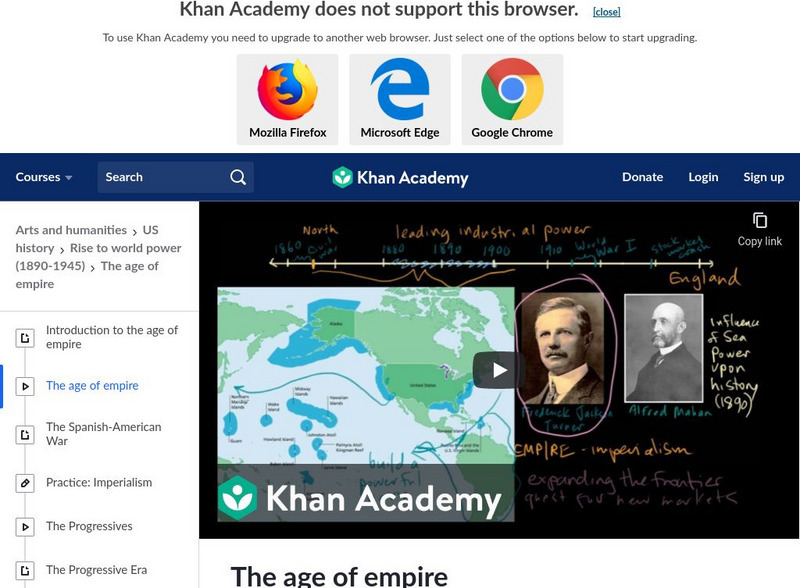 Khan Academy: Ap Us History: 1890 1945: The Age of Empire Instructional Video Khan Academy: Ap Us History: 1890 1945: The Age of Empire Instructional Video