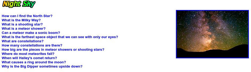 Cool Cosmos: Ask an Astronomer Website