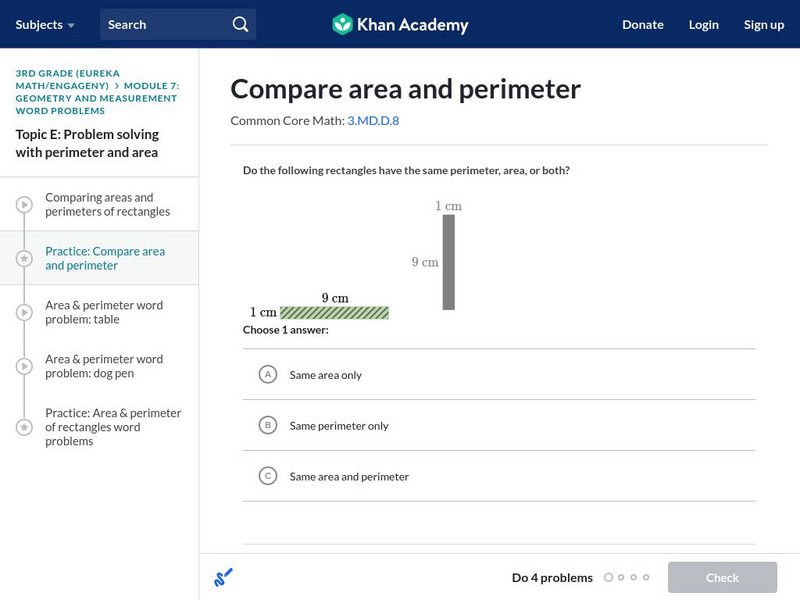 Khan Academy: Comparing Area and Perimeter Unit Plan Khan Academy: Comparing Area and Perimeter Unit Plan