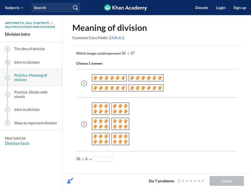 Khan Academy: Meaning of Division Unknown Type Khan Academy: Meaning of Division Unknown Type