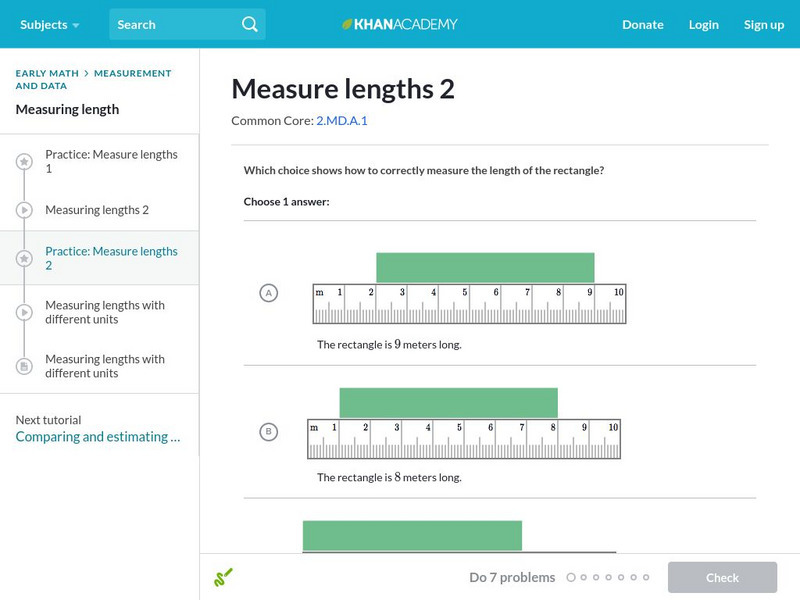 Khan Academy: Measuring Lengths 2 Unknown Type Khan Academy: Measuring Lengths 2 Unknown Type