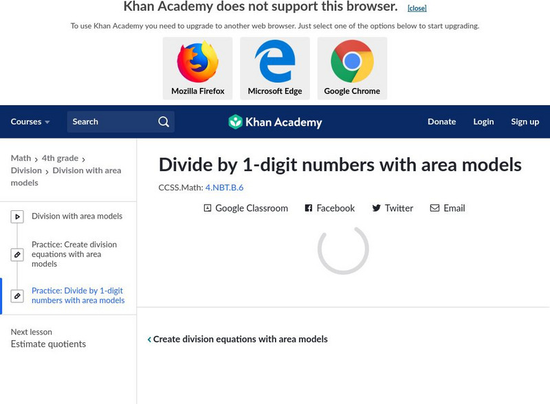 Khan Academy: Divide by 1 Digit Numbers (Visual Models) Unit Plan Khan Academy: Divide by 1 Digit Numbers (Visual Models) Unit Plan