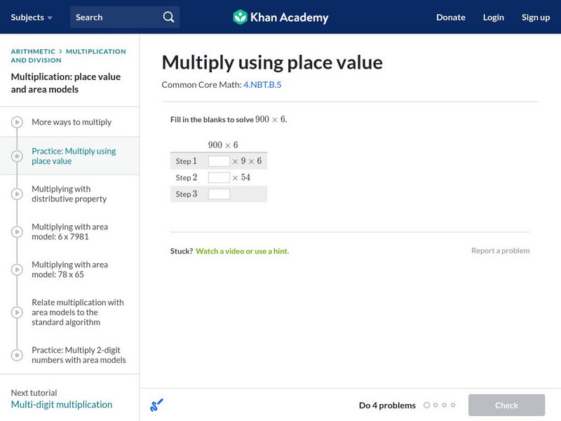 Khan Academy: Multiply Using Place Value Unit Plan Khan Academy: Multiply Using Place Value Unit Plan