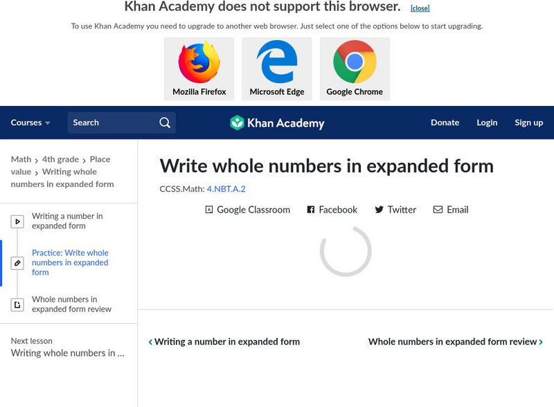 Khan Academy: Write Whole Numbers in Expanded Form Unit Plan Khan Academy: Write Whole Numbers in Expanded Form Unit Plan