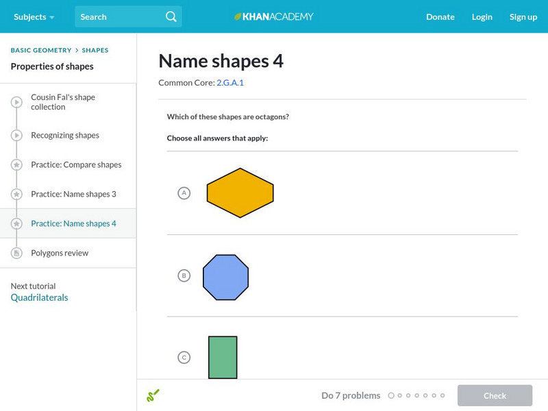 Khan Academy: Name Shapes 4 Unit Plan Khan Academy: Name Shapes 4 Unit Plan