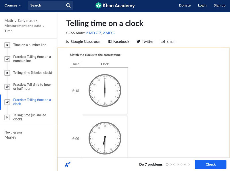 Khan Academy: Tell Time With a Labeled Clock Unit Plan Khan Academy: Tell Time With a Labeled Clock Unit Plan