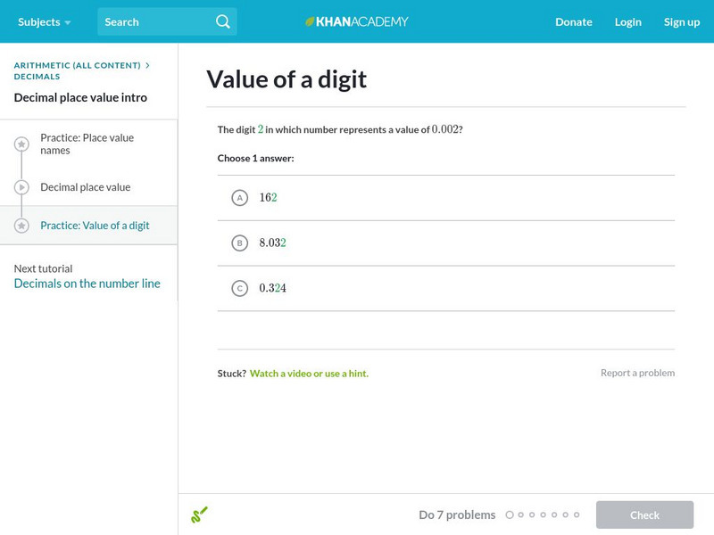 Khan Academy: Value of a Digit Unit Plan Khan Academy: Value of a Digit Unit Plan