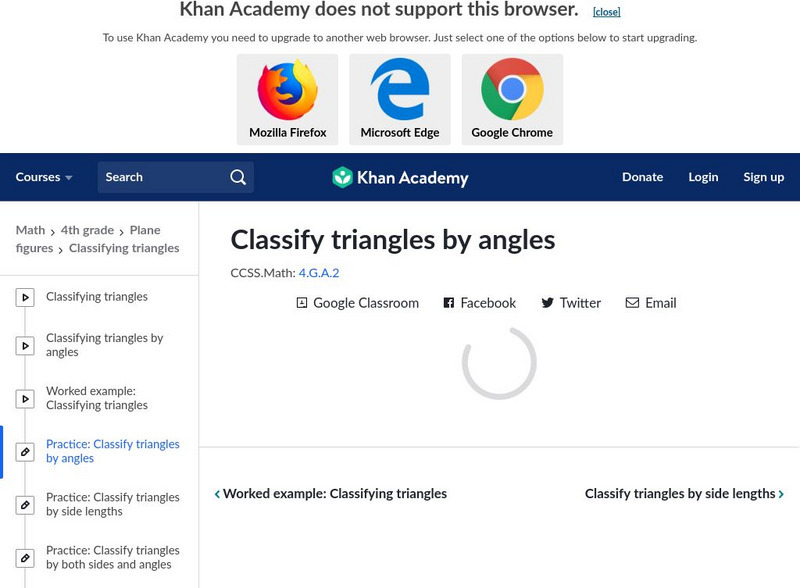 Khan Academy: Identify Triangles by Angles Unit Plan Khan Academy: Identify Triangles by Angles Unit Plan