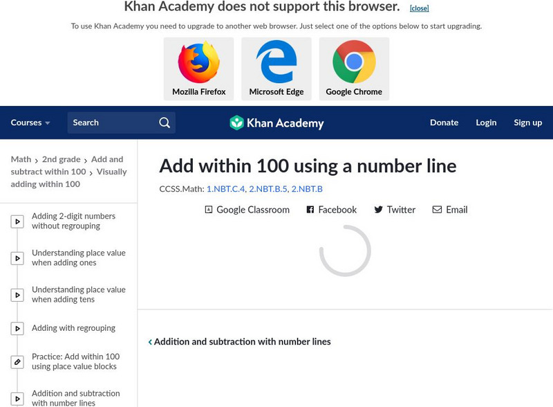Khan Academy: Practice: Add Within 100 Using a Number Line Unit Plan Khan Academy: Practice: Add Within 100 Using a Number Line Unit Plan