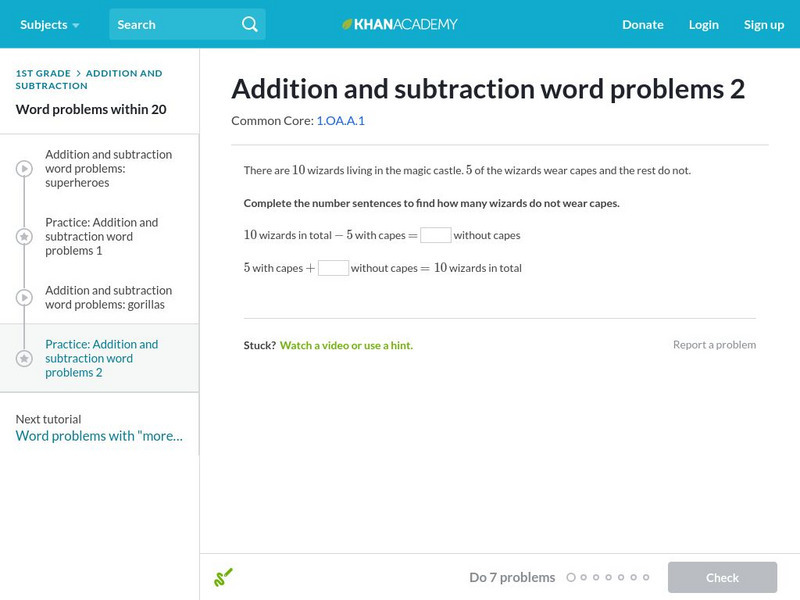 Khan Academy: Addition and Subtraction Word Problems 2 Unit Plan Khan Academy: Addition and Subtraction Word Problems 2 Unit Plan