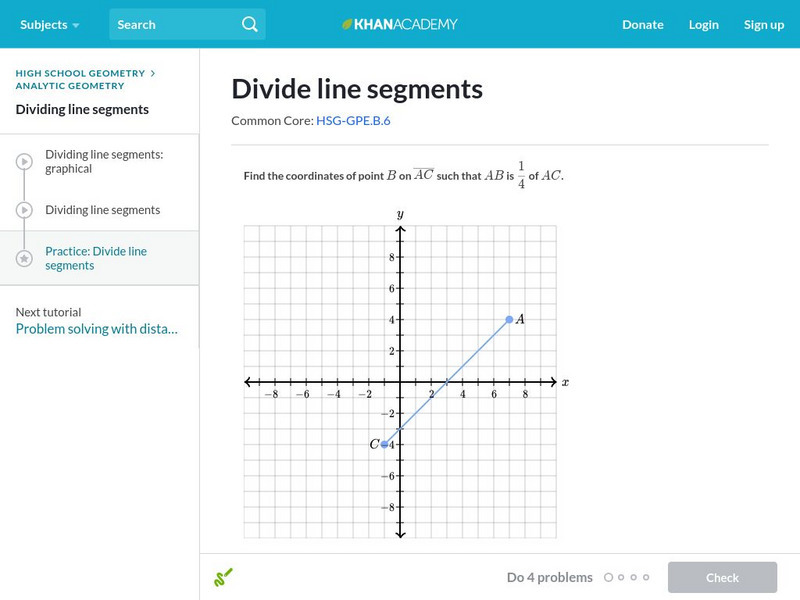 Khan Academy: Divide Line Segments Unknown Type Khan Academy: Divide Line Segments Unknown Type