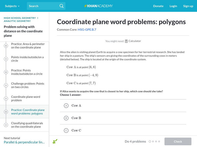 Khan Academy: Coordinate Plane Word Problems: Polygons Unit Plan Khan Academy: Coordinate Plane Word Problems: Polygons Unit Plan