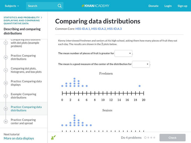 Khan Academy: Comparing Data Distributions Unknown Type Khan Academy: Comparing Data Distributions Unknown Type