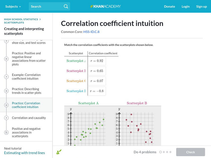 Khan Academy: Correlation Coefficient Intuition Unknown Type Khan Academy: Correlation Coefficient Intuition Unknown Type
