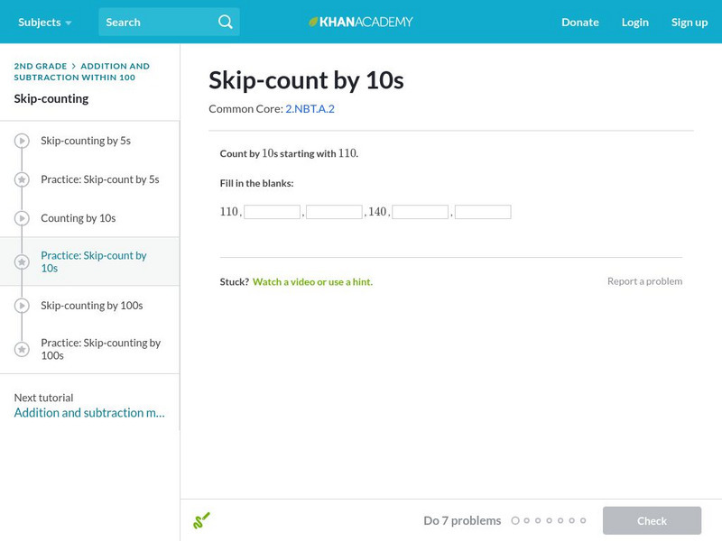 Khan Academy: Skip Count by 10s Unit Plan Khan Academy: Skip Count by 10s Unit Plan