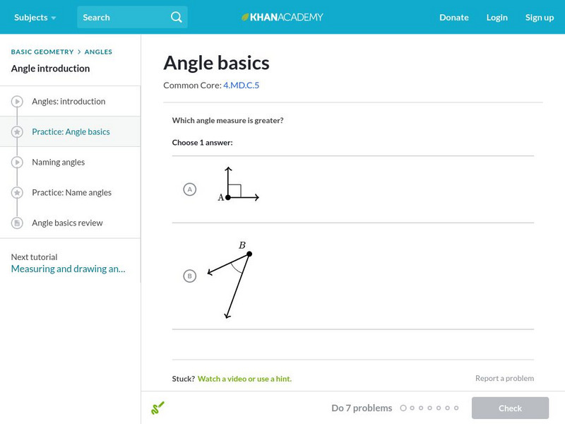 Khan Academy: Angle Basics Unit Plan Khan Academy: Angle Basics Unit Plan