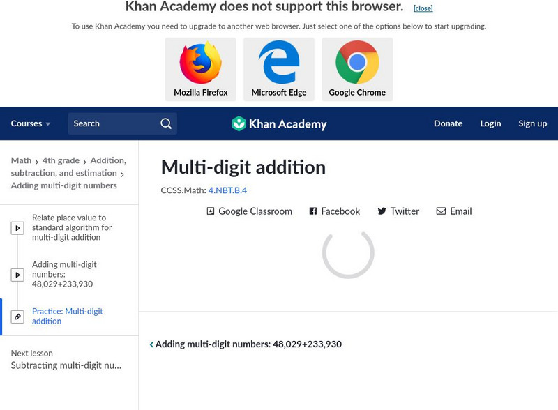 Khan Academy: Multi Digit Addition Unit Plan Khan Academy: Multi Digit Addition Unit Plan