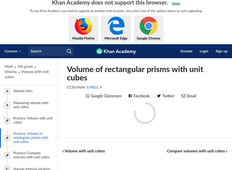 Khan Academy: Volume of Rectangular Prisms With Unit Cubes Unit Plan Khan Academy: Volume of Rectangular Prisms With Unit Cubes Unit Plan
