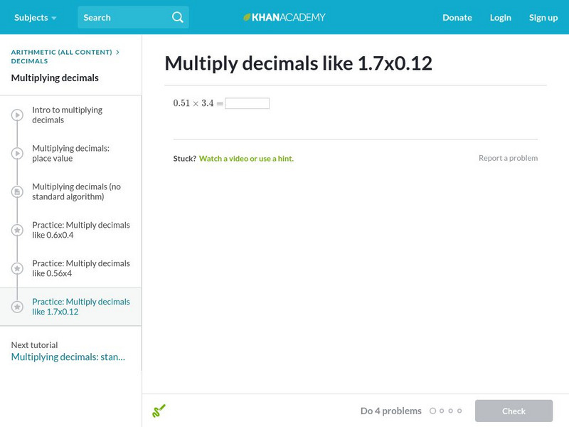 Khan Academy: Multiply Decimals 3 Unit Plan Khan Academy: Multiply Decimals 3 Unit Plan