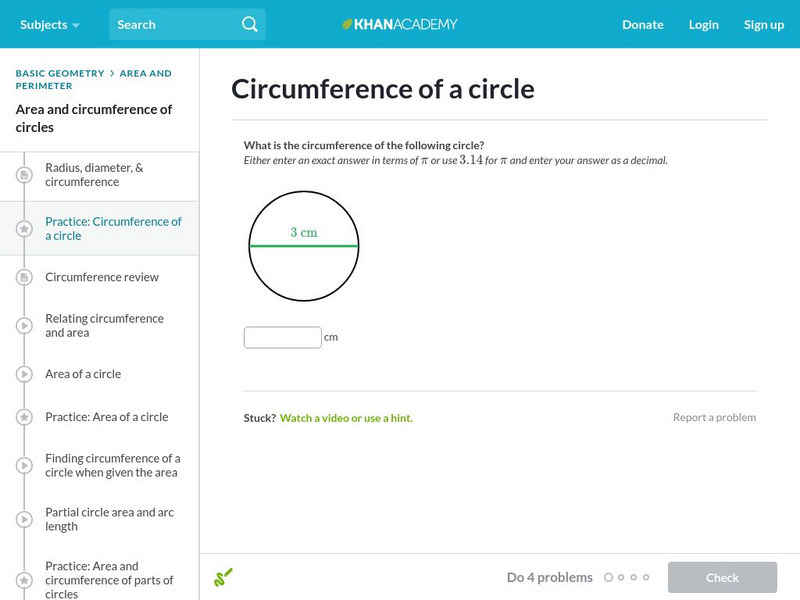 Khan Academy: Circumference of a Circle Unit Plan Khan Academy: Circumference of a Circle Unit Plan