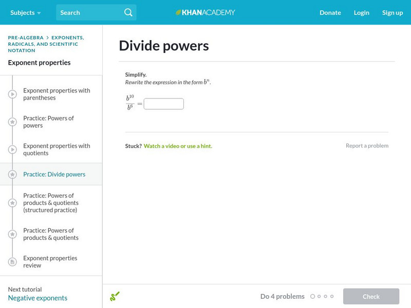 Khan Academy: Divide Powers Unknown Type Khan Academy: Divide Powers Unknown Type