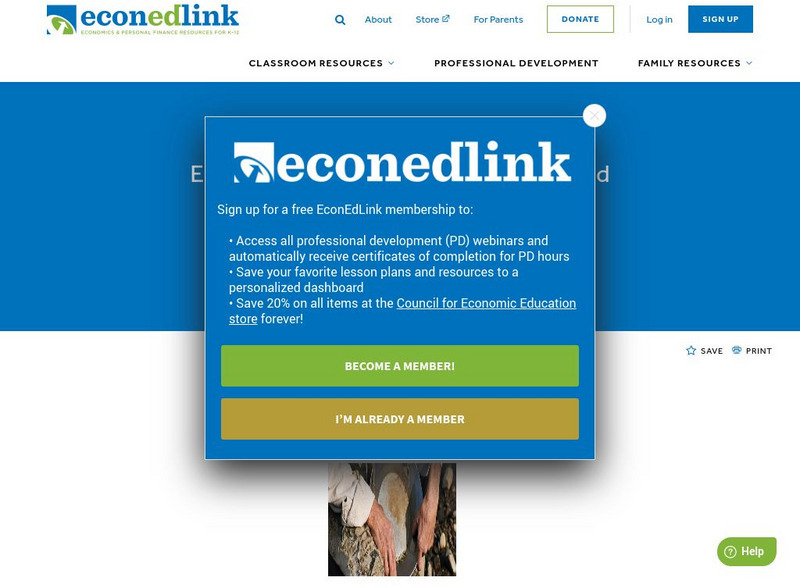 Econ Ed Link: Economic Spotter: Supply and Demand at the Gold Rush Lesson Plan Econ Ed Link: Economic Spotter: Supply and Demand at the Gold Rush Lesson Plan