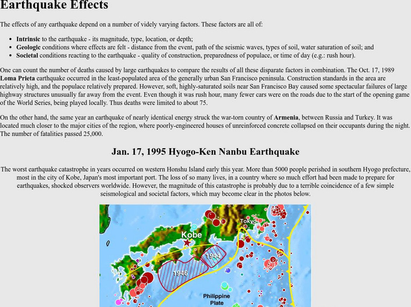 Nevada Seismological Laboratory: Earthquake Effects in Kobe, Japan Website Nevada Seismological Laboratory: Earthquake Effects in Kobe, Japan Website