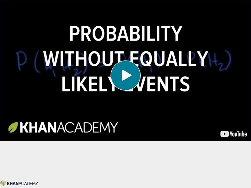 Khan Academy: Probability Without Equally Likely Events: Unfair Coins Instructional Video